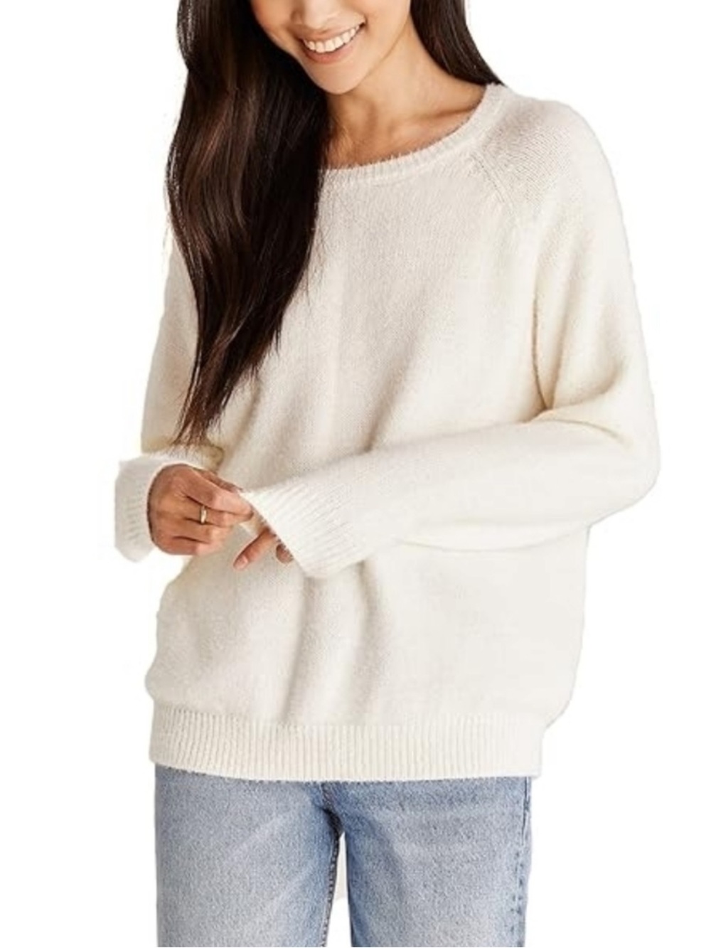 Old Navy Cream Crewneck Sweater